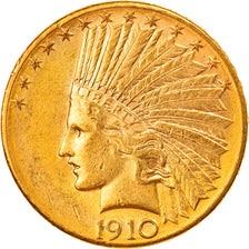 Moneta, Stati Uniti, Indian Head, $10, Eagle, 1910, U.S. Mint, Denver, SPL-