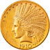 Coin, United States, Indian Head, $10, Eagle, 1910, U.S. Mint, Denver