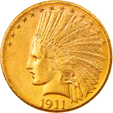 Coin, United States, Indian Head, $10, Eagle, 1911, U.S. Mint, Denver