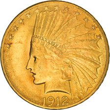 Coin, United States, Indian Head, $10, Eagle, 1912, U.S. Mint, Philadelphia