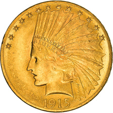 Coin, United States, Indian Head, $10, Eagle, 1915, Philadelphia, AU(55-58)