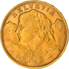 Münze, Schweiz, 20 Francs, 1935, Bern, UNZ, Gold, KM:35.1