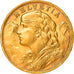 Coin, Switzerland, 20 Francs, 1947, Bern, MS(64), Gold, KM:35.1