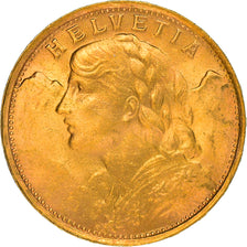 Moneda, Suiza, 20 Francs, 1935, Bern, EBC+, Oro, KM:35.1