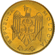 Münze, Moldova, 50 Bani, 1997, UNZ+, Brass Clad Steel, KM:10