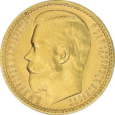 Münze, Russland, Nicholas II, 15 Roubles, 1897, St. Petersburg, SS+, Gold