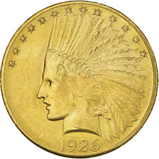 Moneta, USA, Indian Head, $10, Eagle, 1926, U.S. Mint, Philadelphia, AU(50-53)