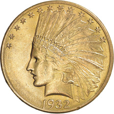 Coin, United States, Indian Head, $10, Eagle, 1932, U.S. Mint, Philadelphia