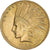 Moneta, USA, Indian Head, $10, Eagle, 1932, U.S. Mint, Philadelphia, AU(50-53)