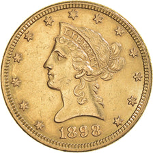 Moeda, Estados Unidos da América, Coronet Head, $10, Eagle, 1898, U.S. Mint