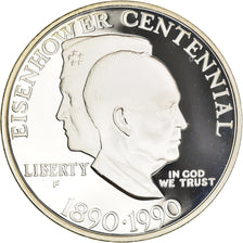 Coin, United States, Dollar, 1990, U.S. Mint, Philadelphia, Eisenhower, Proof