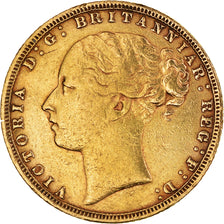 Coin, Great Britain, Victoria, Souverain, Sovereign, 1876, London, EF(40-45)