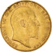 Moneda, Gran Bretaña, Edward VII, Souverain, Sovereign, 1910, MBC+, Oro, KM:805