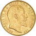 Coin, Great Britain, Edward VII, Sovereign, 1908, Souverain, AU(55-58), Gold