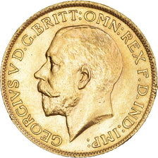 Moneda, Gran Bretaña, George V, Sovereign, 1912, Souverain, EBC+, Oro, KM:820