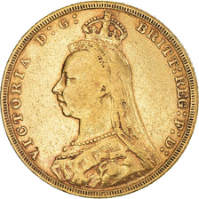 Munten, Groot Bretagne, Victoria, Sovereign, 1892, Souverain, FR+, Goud, KM:767