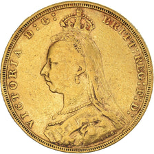 Munten, Groot Bretagne, Victoria, Sovereign, 1892, Souverain, FR+, Goud, KM:767