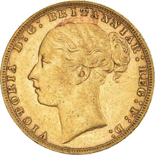 Coin, Great Britain, Victoria, Souverain, Sovereign, 1876, London, AU(50-53)