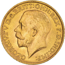 Münze, Großbritannien, George V, Sovereign, 1914, London, Souverain, VZ, Gold