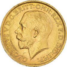 Monnaie, Grande-Bretagne, George V, Sovereign, 1918, Souverain, SUP+, Or