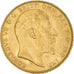 Moneda, Gran Bretaña, Edward VII, Sovereign, 1908, Souverain, EBC, Oro, KM:805