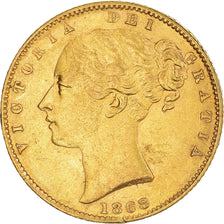 Coin, Great Britain, Victoria, Sovereign, 1868, Souverain, AU(50-53), Gold