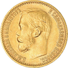 Monnaie, Russie, Nicholas II, 5 Roubles, 1898, St. Petersburg, TTB+, Or, KM:62