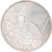 Francja, 10 Euro, Martinique, 2010, Paris, MS(63), Srebro, Gadoury:EU399