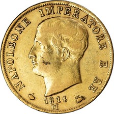 Moneta, STATI ITALIANI, KINGDOM OF NAPOLEON, Napoleon I, 40 Lire, 1814, Milan