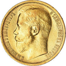 Monnaie, Russie, Nicholas II, 15 Roubles, 1897, St. Petersburg, TTB+, Or