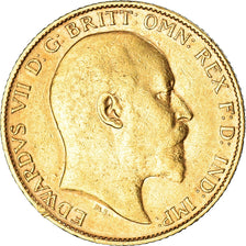 Münze, Großbritannien, Edward VII, 1/2 Sovereign, 1903, SS+, Gold, KM:804