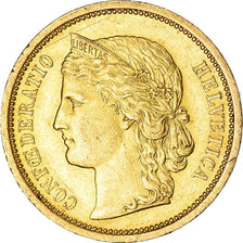 Moneta, Svizzera, 20 Francs, 1883, Bern, BB+, Oro, KM:31.1