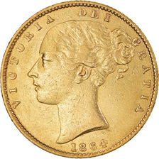 Munten, Groot Bretagne, Victoria, Sovereign, 1864, London, ZF, Goud, KM:736.2