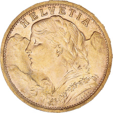 Moneta, Szwajcaria, 20 Francs, 1927, Bern, MS(63), Złoto, KM:35.1