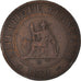 Munten, FRANS INDO-CHINA, Cent, 1889, Paris, FR+, Bronzen, KM:1, Lecompte:41