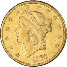 Coin, United States, Liberty Head, $20, Double Eagle, 1880, U.S. Mint, San