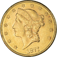 Monnaie, États-Unis, Liberty Head, $20, Double Eagle, 1877, U.S. Mint