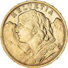 Munten, Zwitserland, 20 Francs, 1901, Bern, PR, Goud, KM:35.1