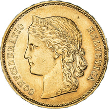 Moneta, Szwajcaria, 20 Francs, 1896, Bern, EF(40-45), Złoto