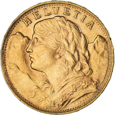 Munten, Zwitserland, 20 Francs, 1925, Bern, UNC-, Goud, KM:35.1