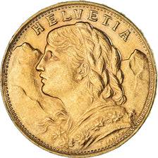 Coin, Switzerland, 20 Francs, 1925, Bern, MS(63), Gold, KM:35.1