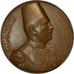 Egypte, Medaille, Visite du Roi Fuad en Italie, Mistruzzi, UNC-, Bronze