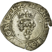 Francja, Charles VI, Florette, 1417-1422, Châlons-sur-Marne, Srebro, VF(30-35)