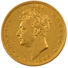 GREAT BRITAIN, Sovereign, 1826, KM #696, AU(55-58), Gold, 7.95