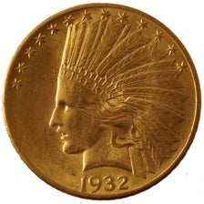 Coin, United States, Indian Head, $10, Eagle, 1932, U.S. Mint, Philadelphia