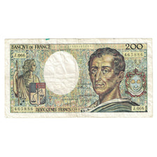 France, 200 Francs, Montesquieu, 1989, J.066465886, VF(20-25), Fayette:70.9