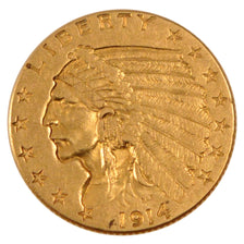 UNITED STATES, Indian Head, $2.50, Quarter Eagle, 1914, U.S. Mint, KM #128,...