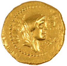 Julius Caesar, Aureus, AU(50-53), Gold, Cohen #2, 8.00