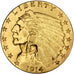 Stati Uniti, Indian Head, $2.50, Quarter Eagle, 1914, U.S. Mint, Philadelphia...