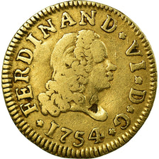 Munten, Spanje, Ferdinand VI, 1/2 Escudo, 1754, Madrid, FR, Goud, KM:378